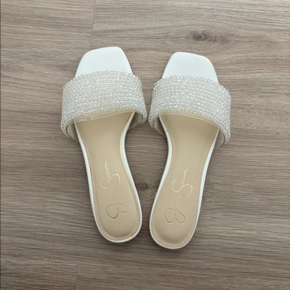 Jessica Simpson Beaded Slides - Picture 1 of 2
